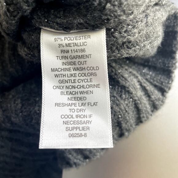 Liz Claiborne Heathered Metallic Thread Sweater Dress - L - Picture 5 of 5